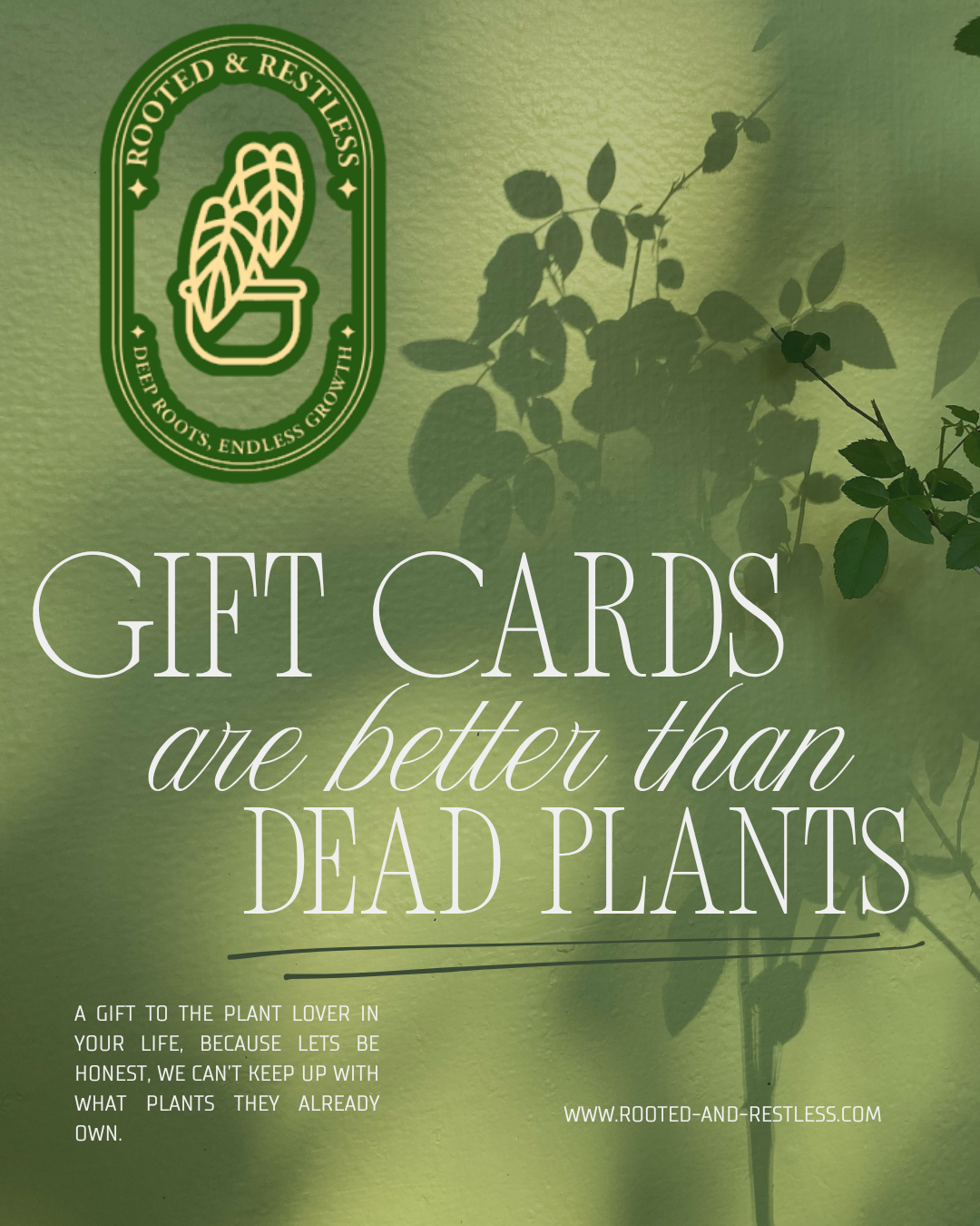 Gift Cards for Plant Lovers