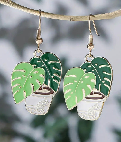 Monstera Earrings